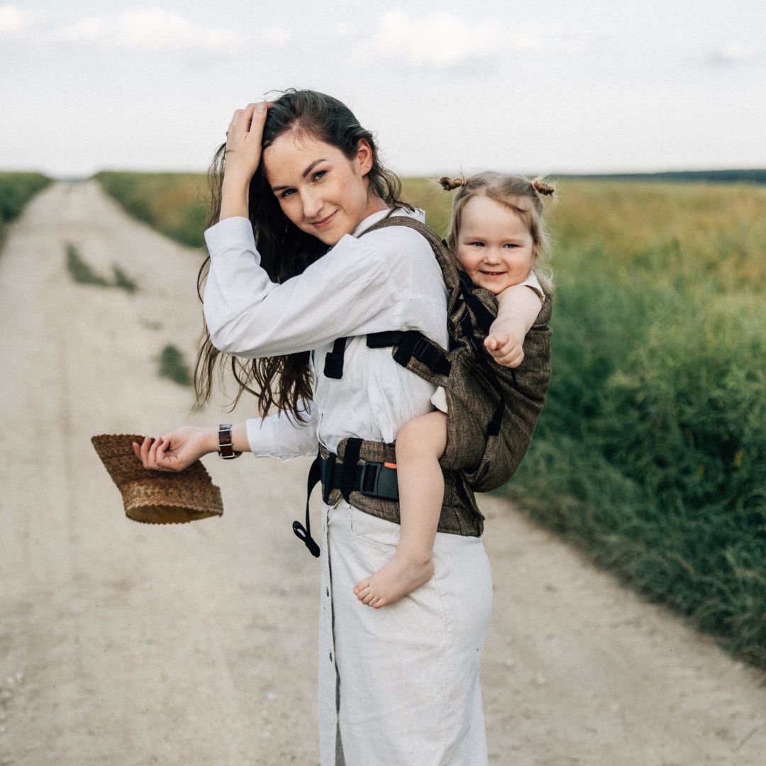 LennyLamb - LennyPreschool Carrier - Arrow Wood (100% Linen) - Cloth and Carry