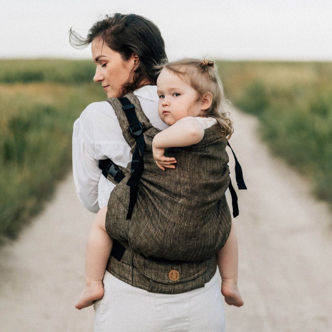 LennyLamb - LennyPreschool Carrier - Arrow Wood (100% Linen) - Cloth and Carry