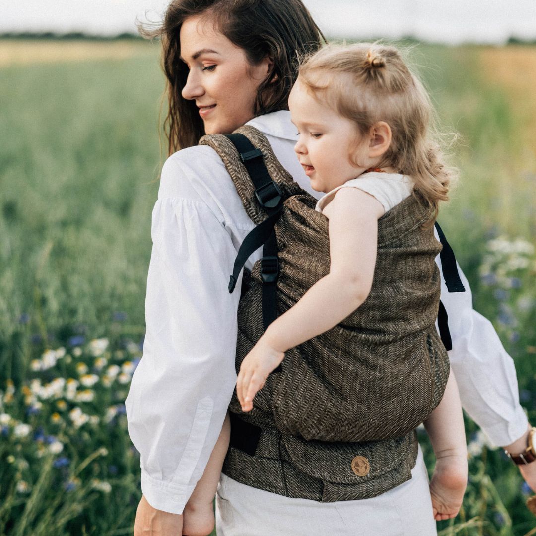 LennyLamb - LennyPreschool Carrier - Arrow Wood (100% Linen) - Cloth and Carry