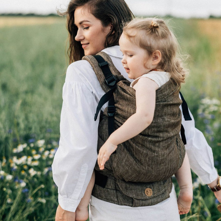 LennyLamb - LennyPreschool Carrier - Arrow Wood (100% Linen) - Cloth and Carry