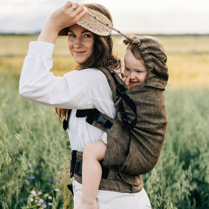 LennyLamb - LennyPreschool Carrier - Arrow Wood (100% Linen) - Cloth and Carry