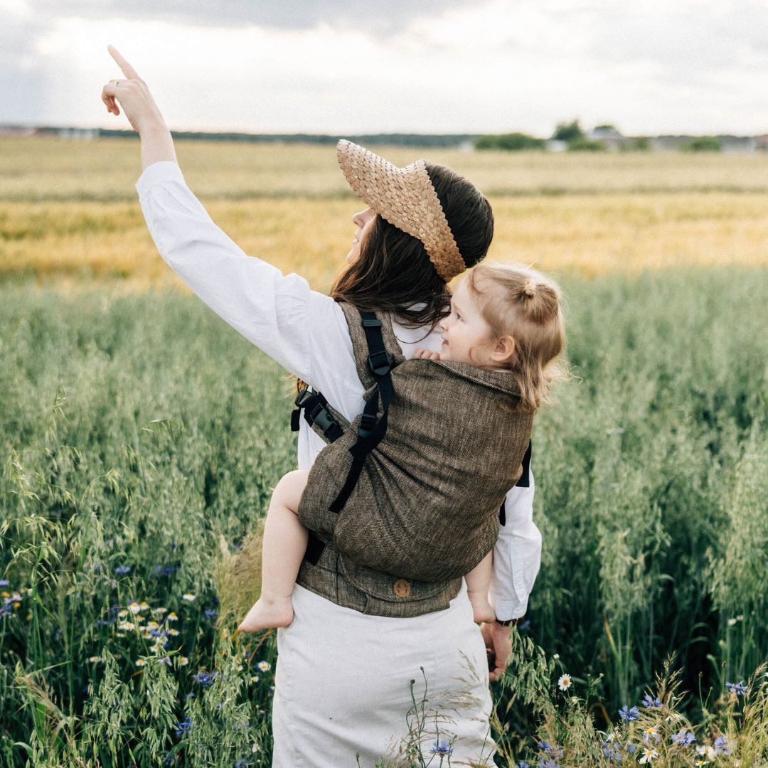 LennyLamb - LennyPreschool Carrier - Arrow Wood (100% Linen) - Cloth and Carry