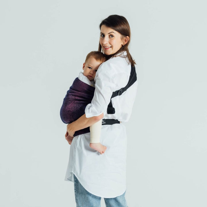 LennyLamb - LennyHip - Adjustable Hip Baby Carrier - Wild Wine Bouquet - Cloth and Carry
