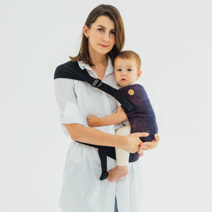 LennyLamb - LennyHip - Adjustable Hip Baby Carrier - Wild Wine Bouquet - Cloth and Carry