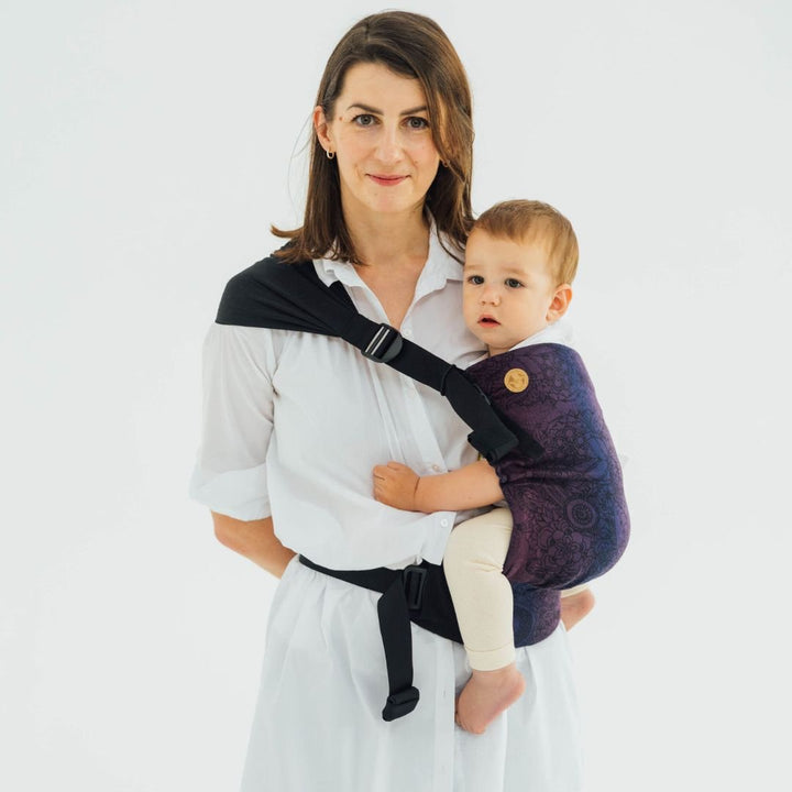 LennyLamb - LennyHip - Adjustable Hip Baby Carrier - Wild Wine Bouquet - Cloth and Carry