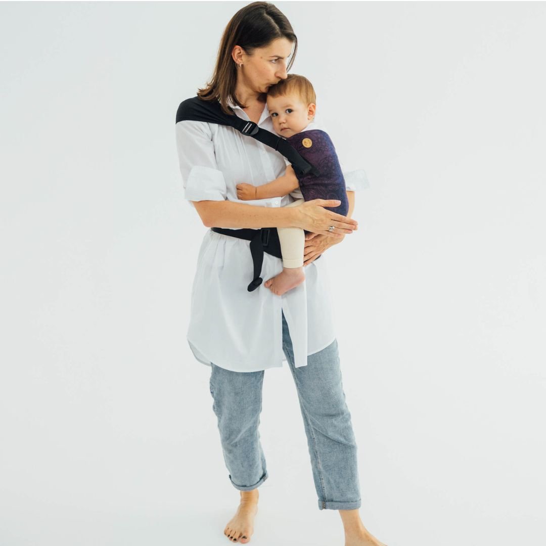 LennyLamb - LennyHip - Adjustable Hip Baby Carrier - Wild Wine Bouquet - Cloth and Carry