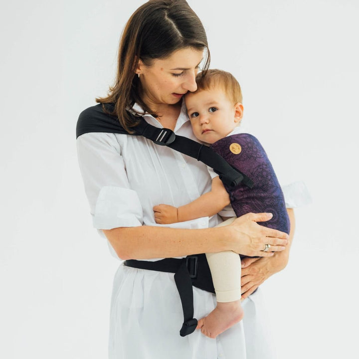 LennyLamb - LennyHip - Adjustable Hip Baby Carrier - Wild Wine Bouquet - Cloth and Carry