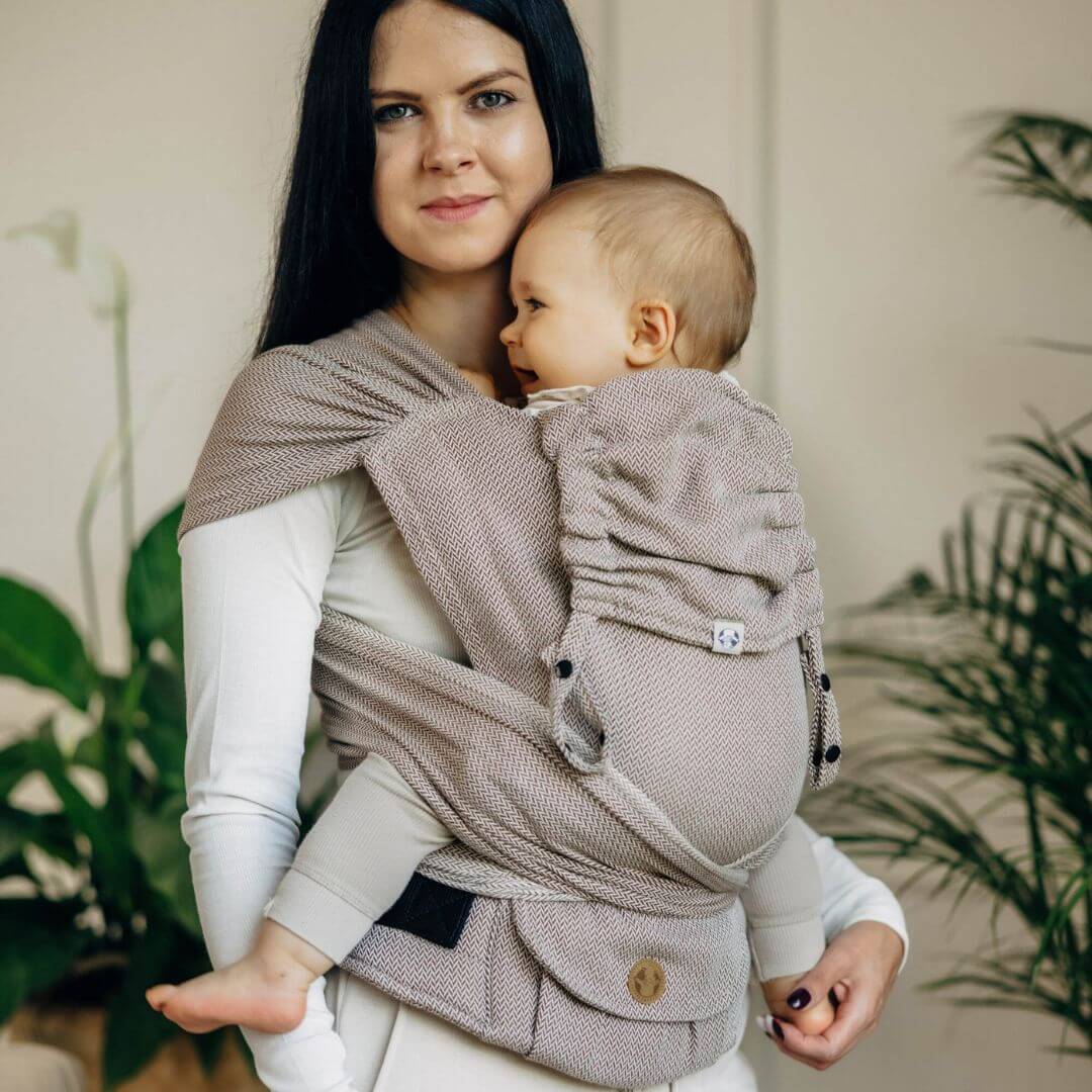 LennyLamb-LennyHybrid Half Buckle Baby Carrier - Rainforest Nocturnal (Cotton/Tencel) *PRE-ORDER* - Cloth and Carry