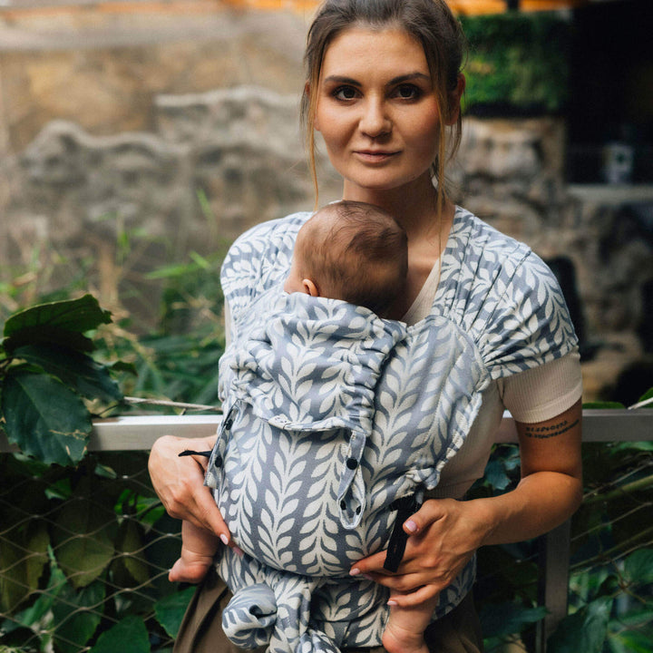 LennyHybrid Half Buckle Baby Carrier - Catkin Willow (100% Bamboo Viscose)