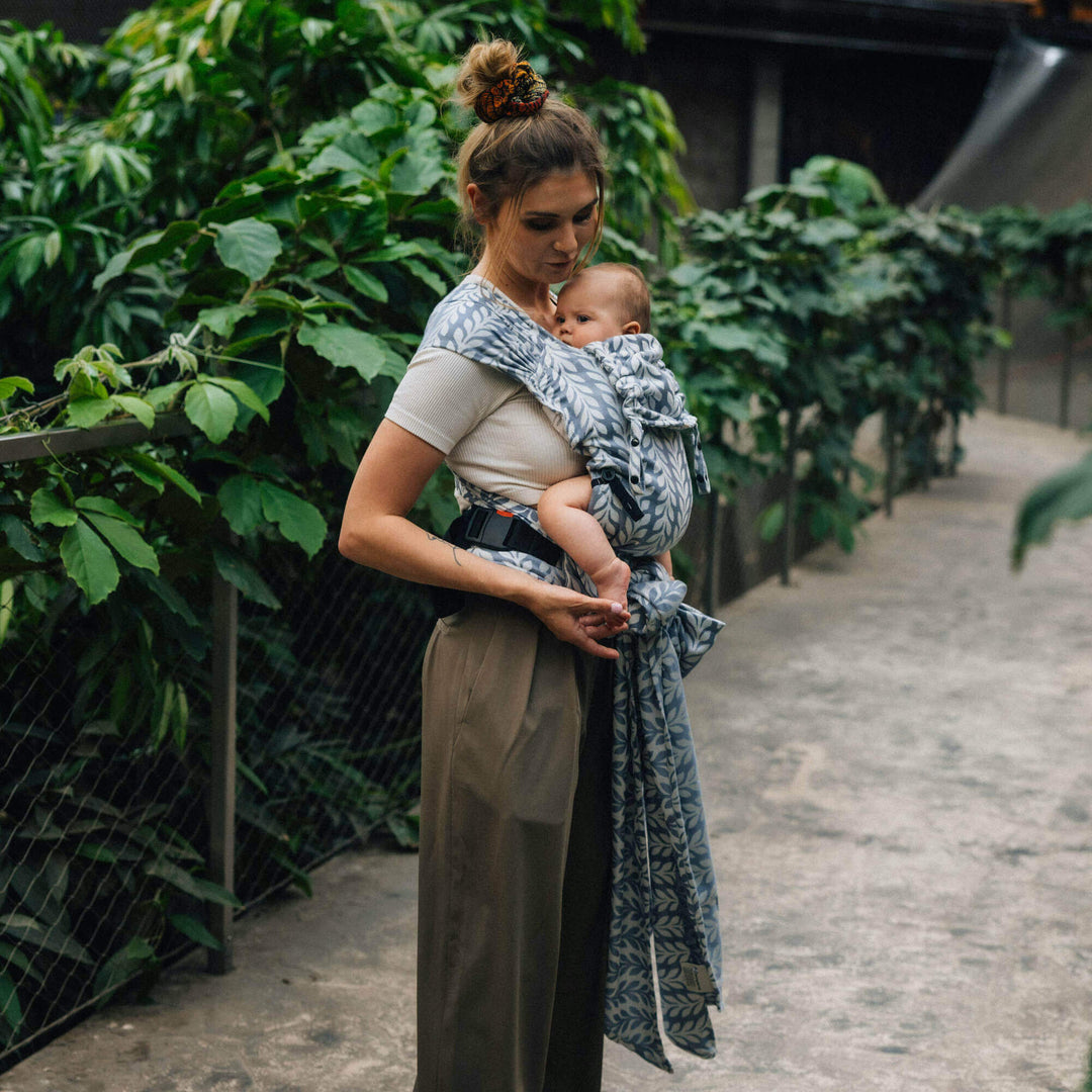 LennyHybrid Half Buckle Baby Carrier - Catkin Willow (100% Bamboo Viscose)