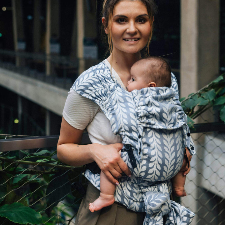 LennyHybrid Half Buckle Baby Carrier - Catkin Willow (100% Bamboo Viscose)