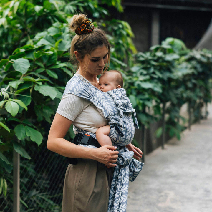 LennyHybrid Half Buckle Baby Carrier - Catkin Willow (100% Bamboo Viscose)
