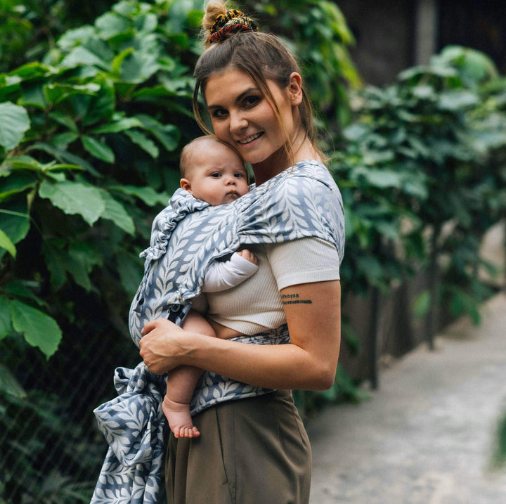 LennyHybrid Half Buckle Baby Carrier - Catkin Willow (100% Bamboo Viscose)