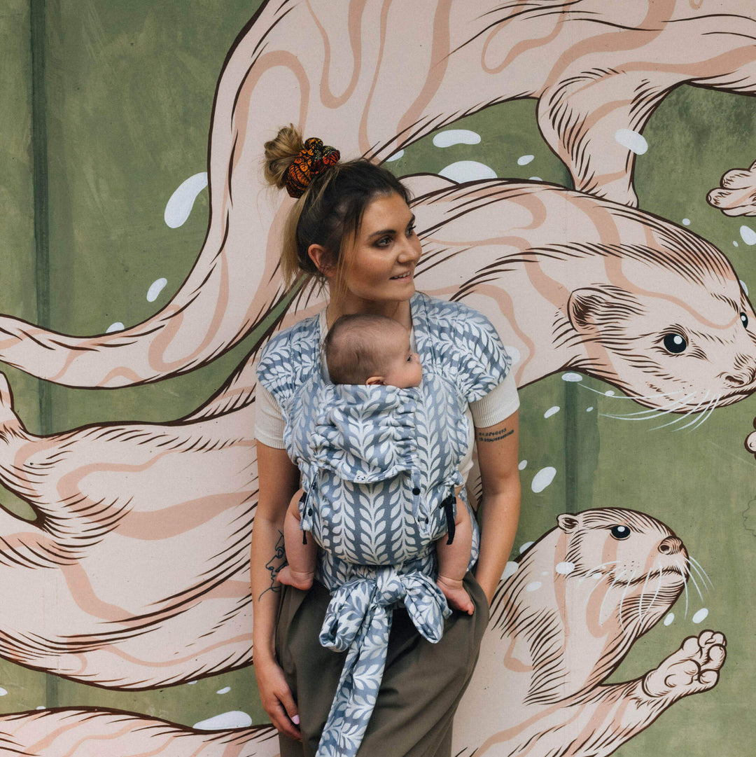 LennyHybrid Half Buckle Baby Carrier - Catkin Willow (100% Bamboo Viscose)