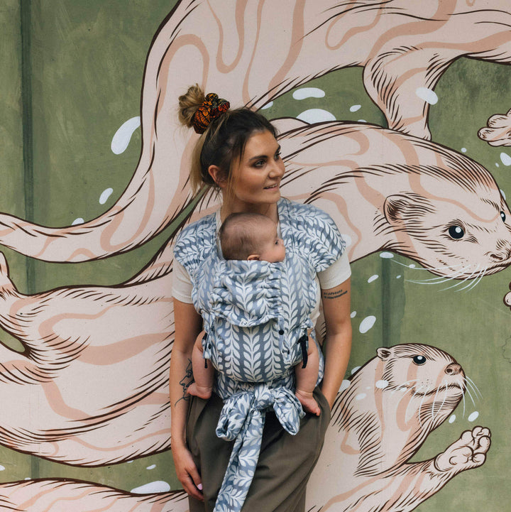 LennyHybrid Half Buckle Baby Carrier - Catkin Willow (100% Bamboo Viscose)