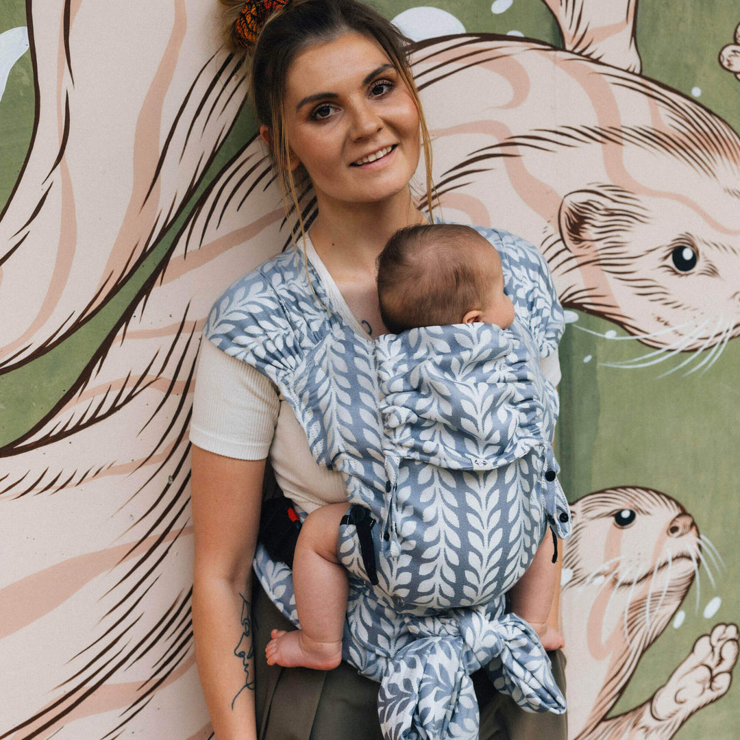 LennyHybrid Half Buckle Baby Carrier - Catkin Willow (100% Bamboo Viscose)