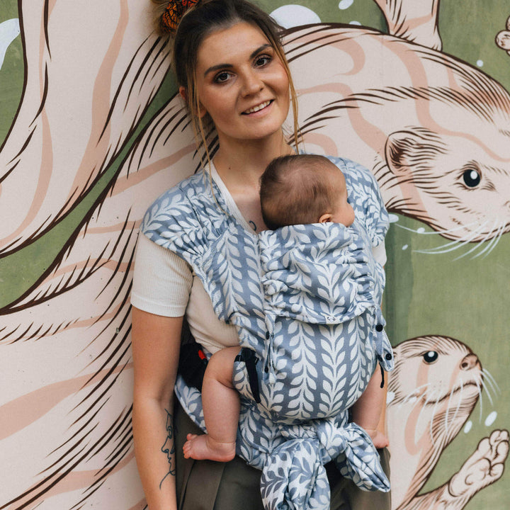 LennyHybrid Half Buckle Baby Carrier - Catkin Willow (100% Bamboo Viscose)
