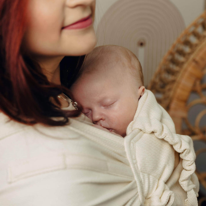 LennyHybrid Half Buckle Baby Carrier - Little Herringbone Luce (Cotton)