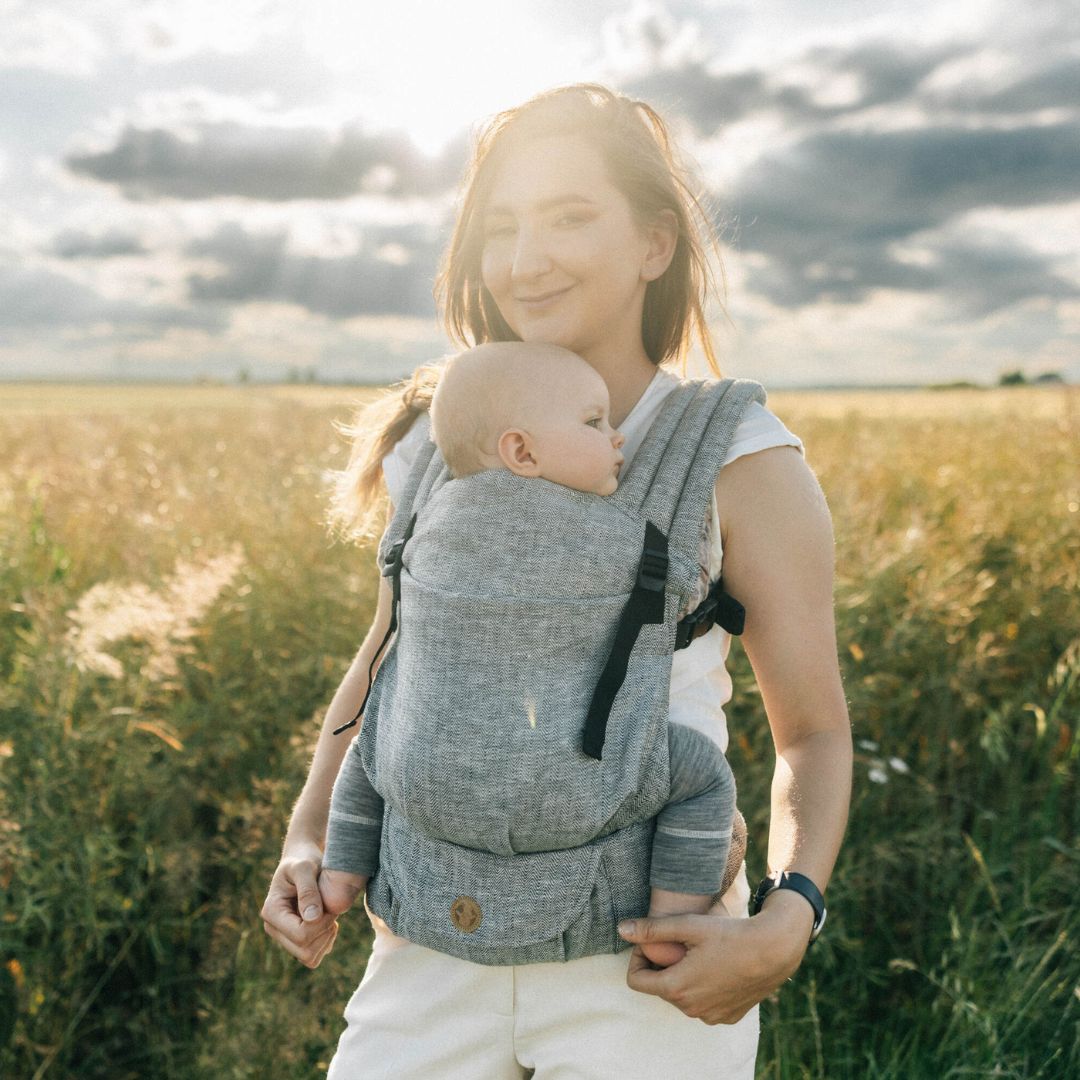 LennyLamb - LennyLight Baby Carrier - Arrow Wave (100% Linen) - Cloth and Carry