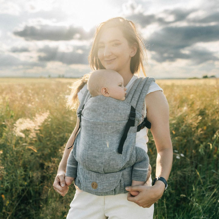 LennyLamb - LennyLight Baby Carrier - Arrow Wave (100% Linen) - Cloth and Carry