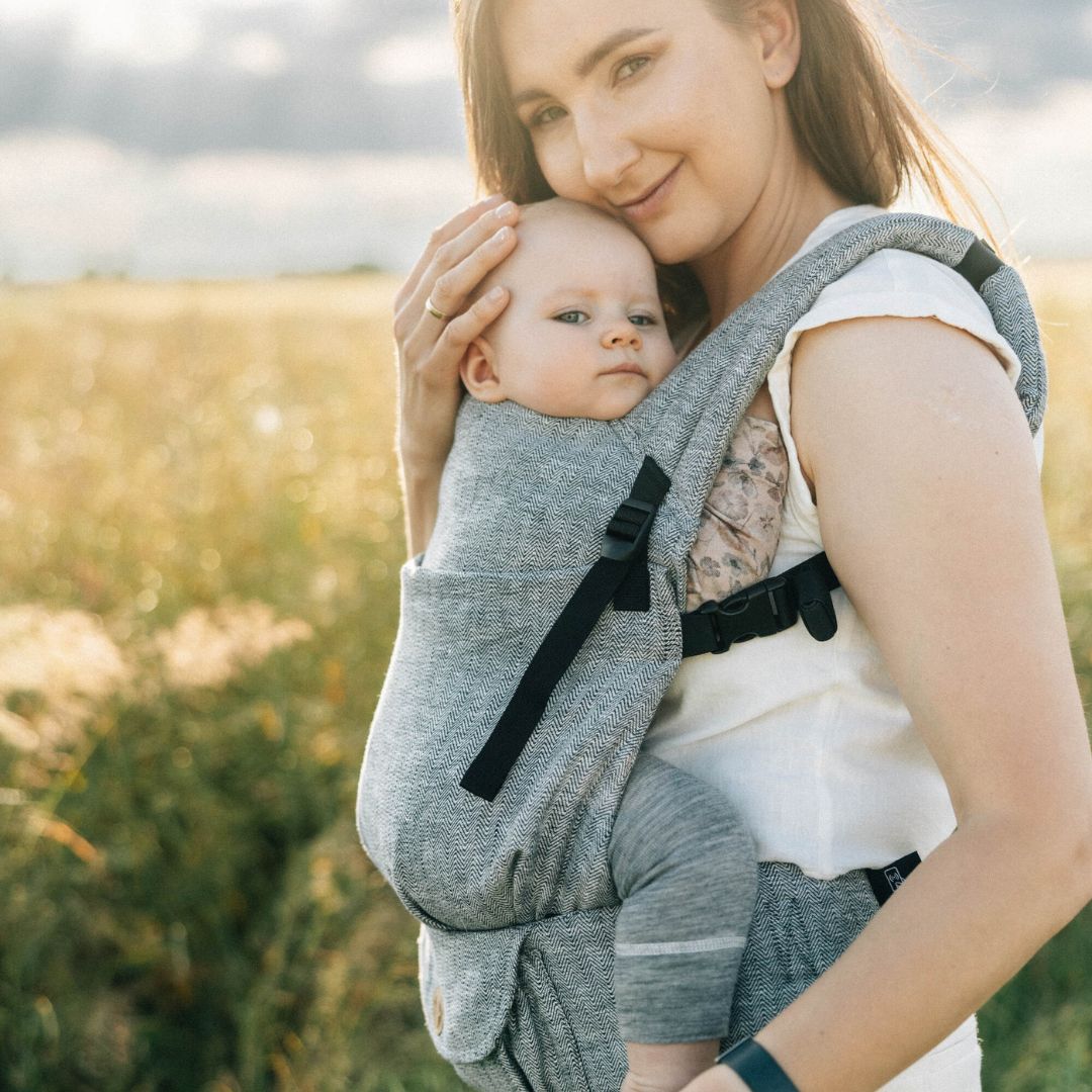 LennyLamb - LennyLight Baby Carrier - Arrow Wave (100% Linen) - Cloth and Carry