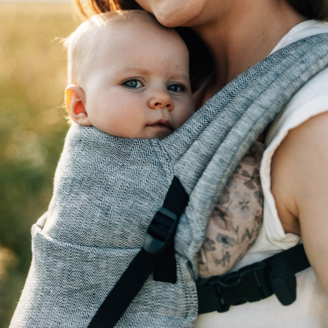 LennyLamb - LennyLight Baby Carrier - Arrow Wave (100% Linen) - Cloth and Carry