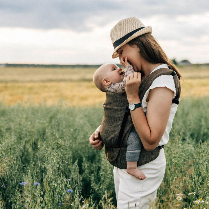 LennyLamb - LennyLight Baby Carrier - Arrow Wood (100% Linen) - Cloth and Carry