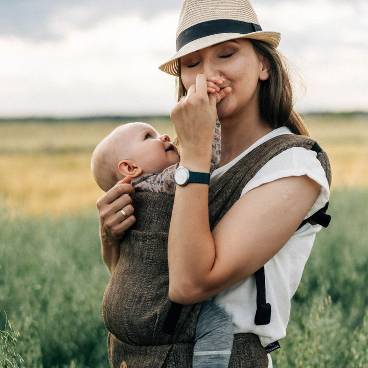 LennyLamb - LennyLight Baby Carrier - Arrow Wood (100% Linen) - Cloth and Carry