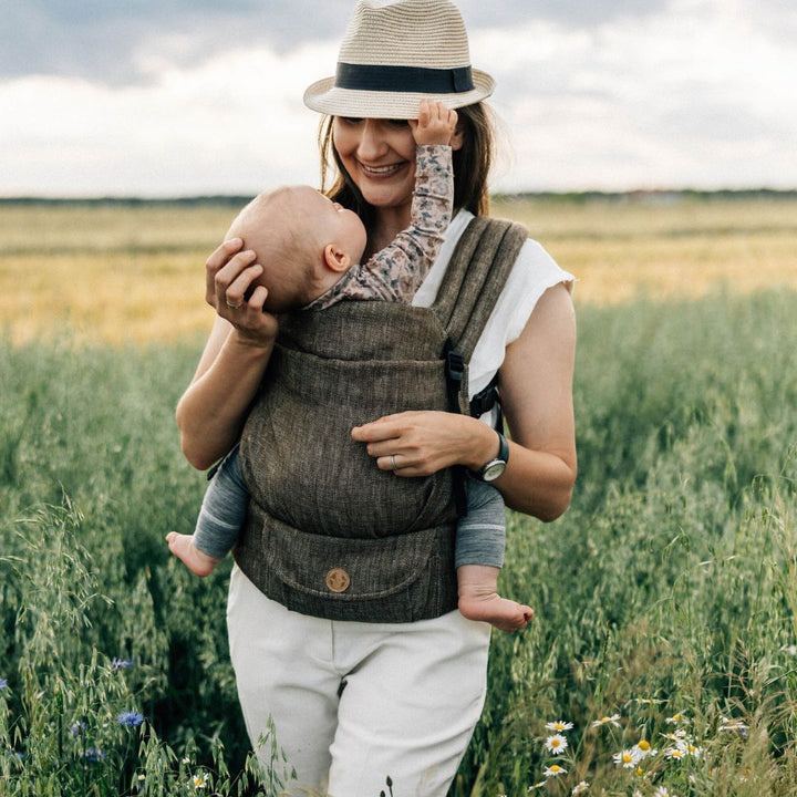 LennyLamb - LennyLight Baby Carrier - Arrow Wood (100% Linen) - Cloth and Carry