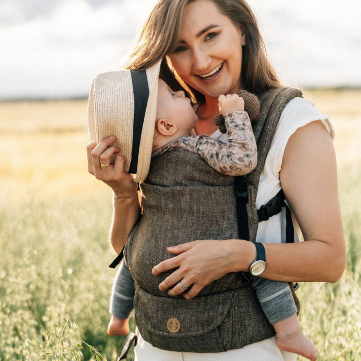 LennyLamb - LennyLight Baby Carrier - Arrow Wood (100% Linen) - Cloth and Carry