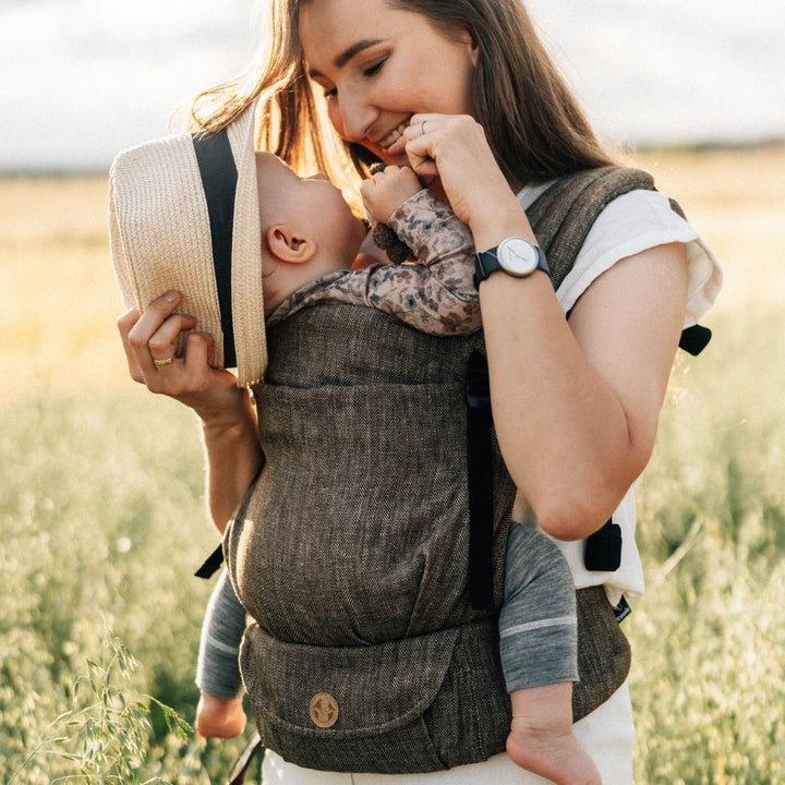 LennyLamb - LennyLight Baby Carrier - Arrow Wood (100% Linen) - Cloth and Carry