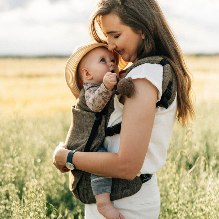 LennyLamb - LennyLight Baby Carrier - Arrow Wood (100% Linen) - Cloth and Carry