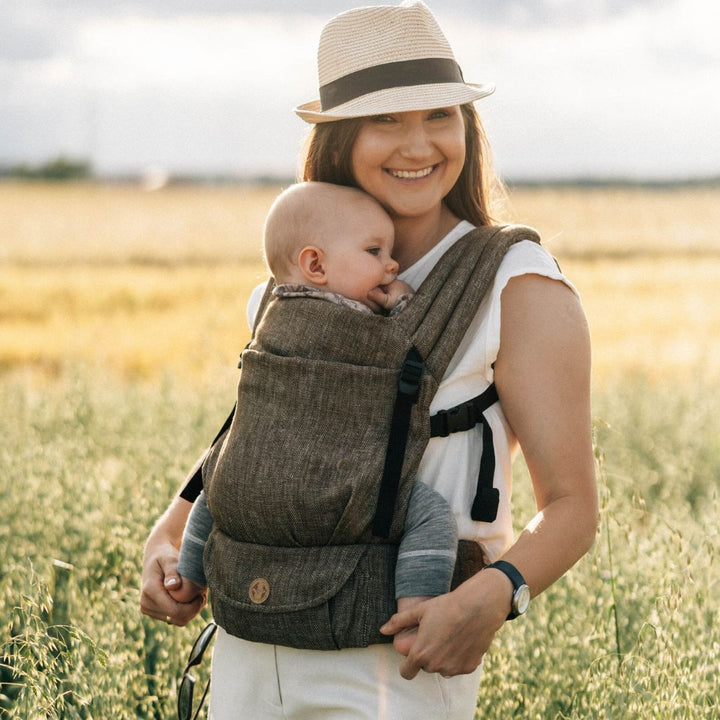 LennyLamb - LennyLight Baby Carrier - Arrow Wood (100% Linen) - Cloth and Carry