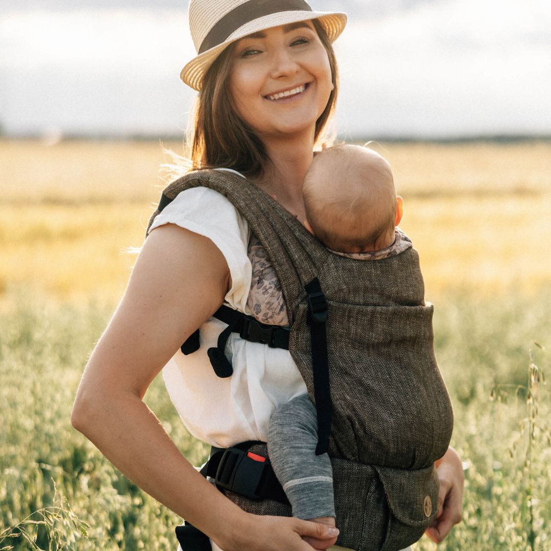 LennyLamb - LennyLight Baby Carrier - Arrow Wood (100% Linen) - Cloth and Carry