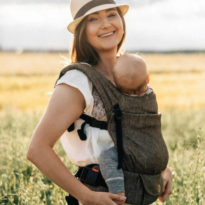 LennyLamb - LennyLight Baby Carrier - Arrow Wood (100% Linen) - Cloth and Carry
