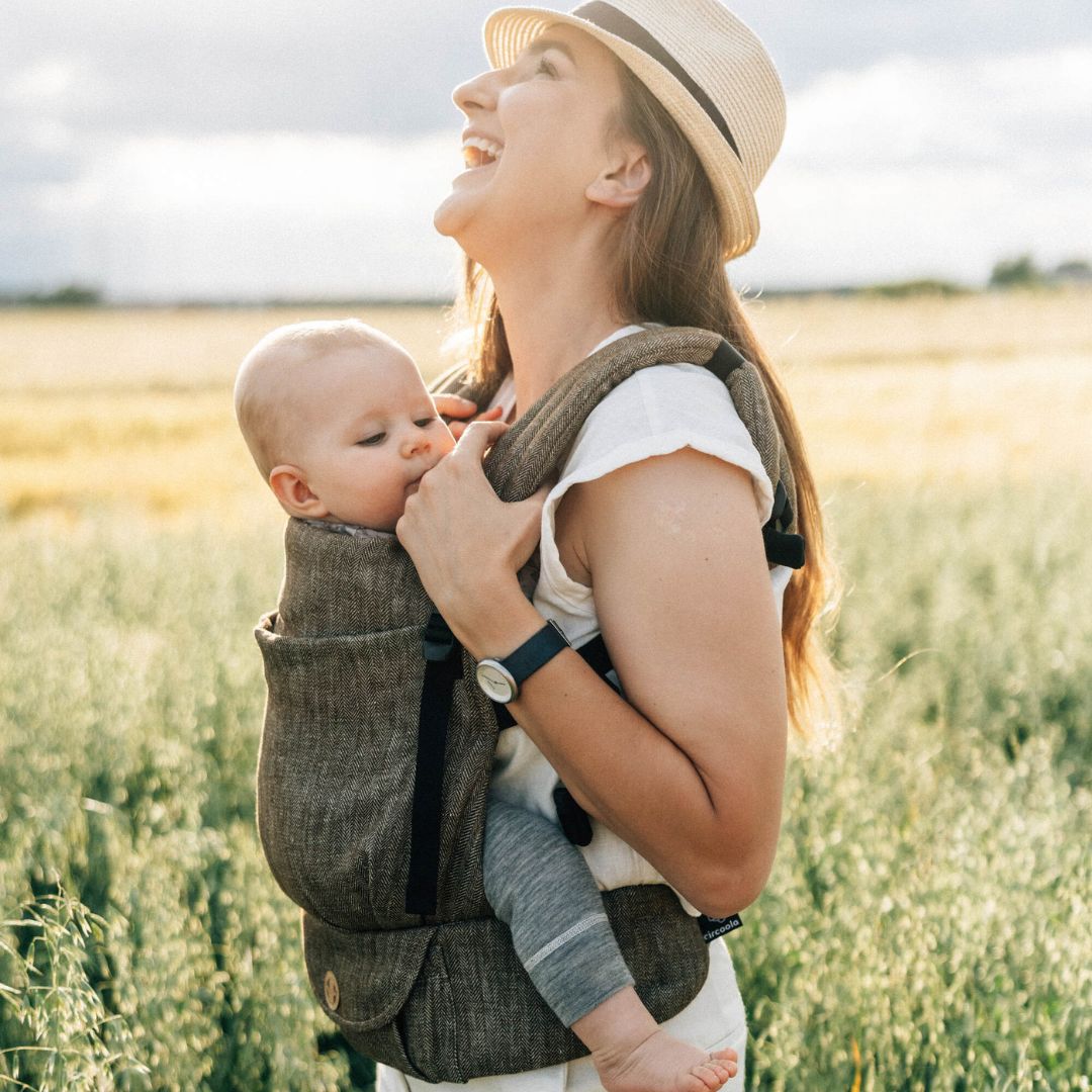 LennyLamb - LennyLight Baby Carrier - Arrow Wood (100% Linen) - Cloth and Carry