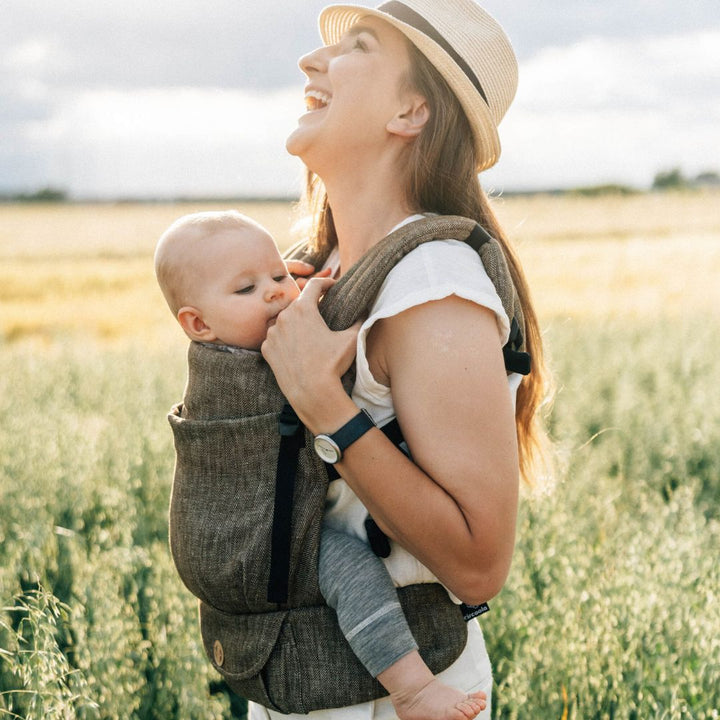 LennyLamb - LennyLight Baby Carrier - Arrow Wood (100% Linen) - Cloth and Carry