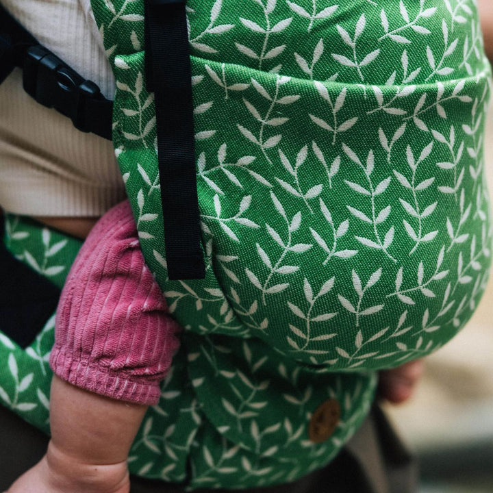 LennyLamb - LennyLight Baby Carrier - Enchanted Nook - Evergreen (54% Cotton, 46% TENCEL) - Cloth and Carry