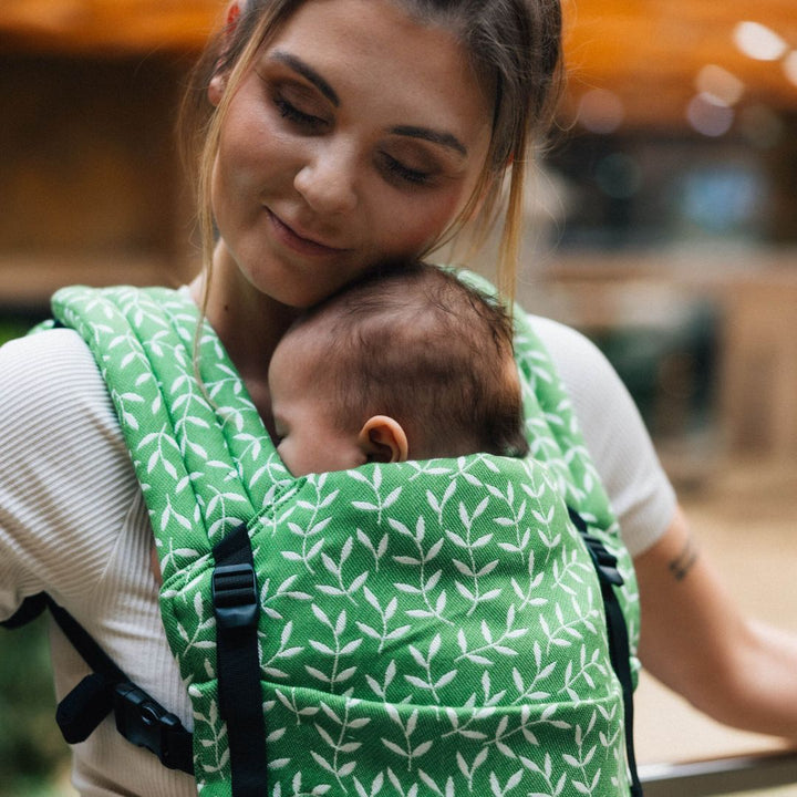 LennyLamb - LennyLight Baby Carrier - Enchanted Nook - Evergreen (54% Cotton, 46% TENCEL) - Cloth and Carry