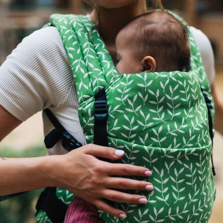 LennyLamb - LennyLight Baby Carrier - Enchanted Nook - Evergreen (54% Cotton, 46% TENCEL) - Cloth and Carry