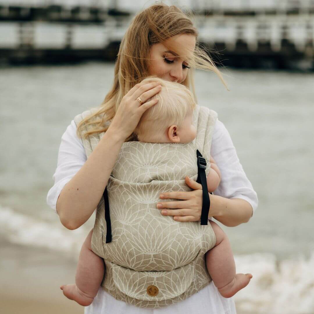 LennyLamb-LennyLight Baby Carrier - Lotus Natural (100% Linen) - Cloth and Carry