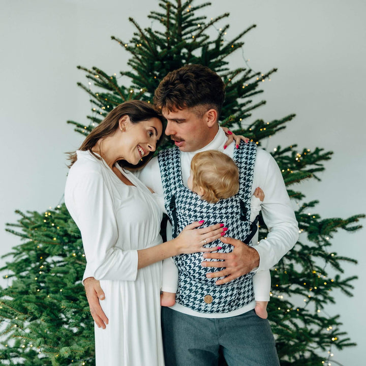 LennyLamb - LennyLight Baby Carrier - Pata de Gallo - Pixels (Cotton/Silk/Bamboo) - Cloth and Carry