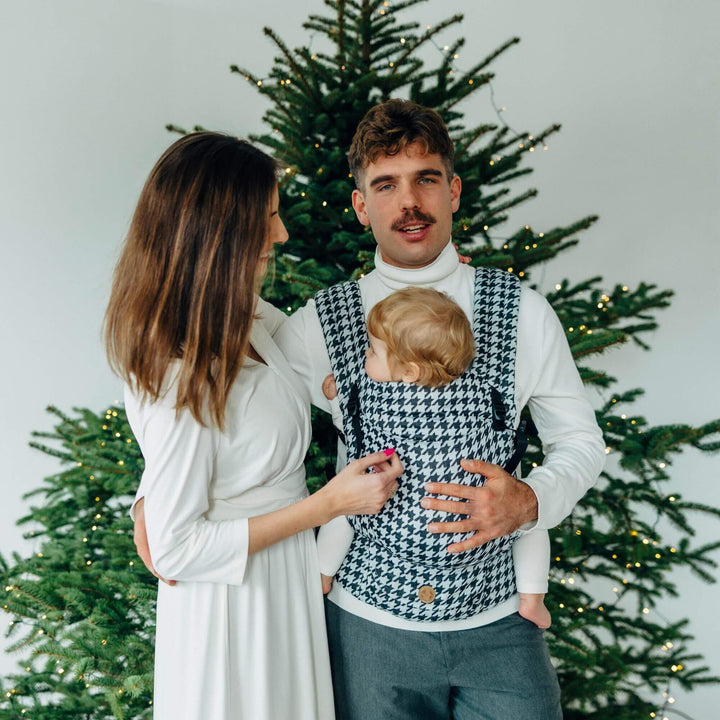 LennyLamb - LennyLight Baby Carrier - Pata de Gallo - Pixels (Cotton/Silk/Bamboo) - Cloth and Carry