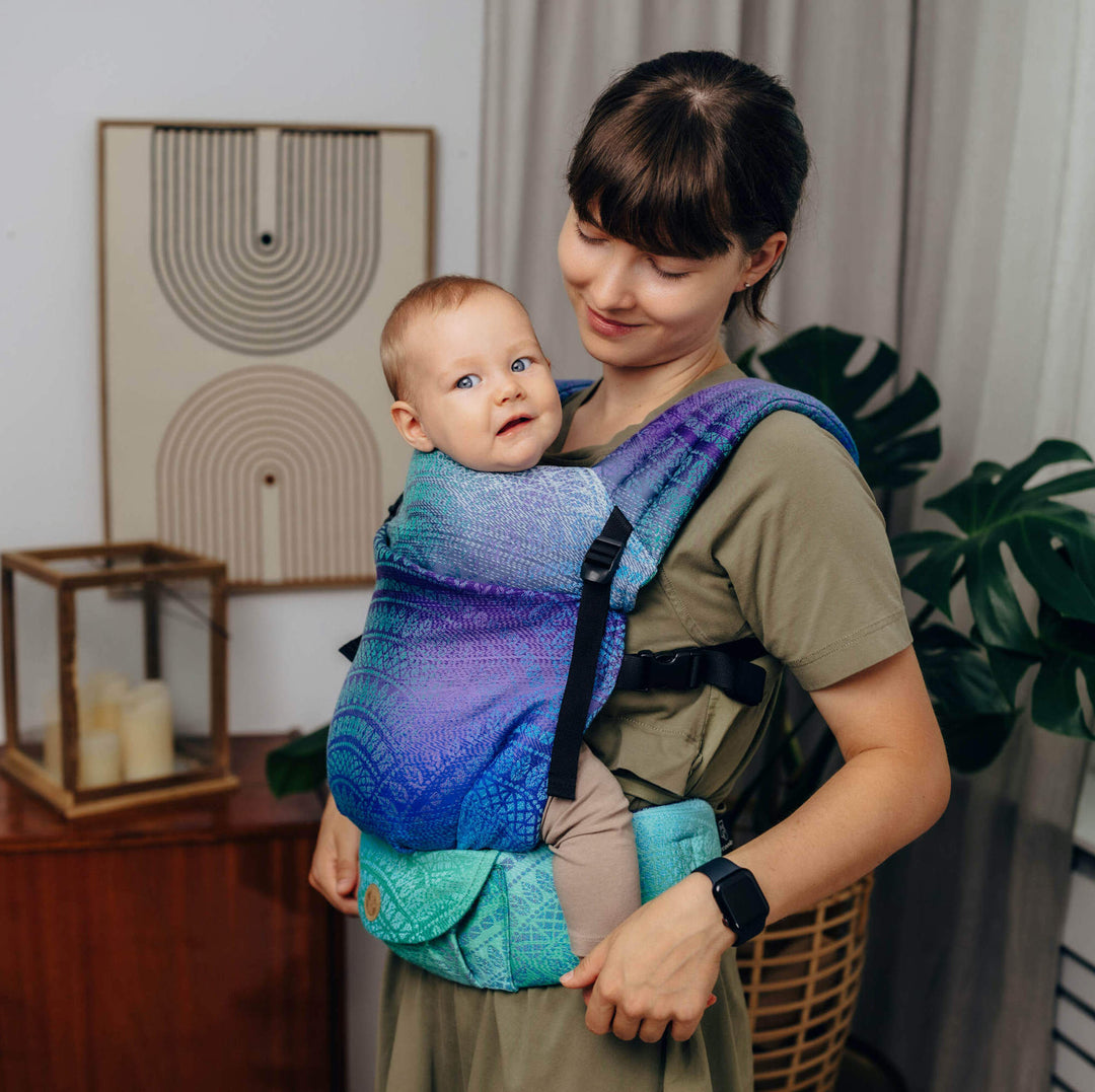 LennyLamb - LennyLight Baby Carrier - Peacock's Tail Fantasy * Ships in 2 - 3 weeks * - Cloth and Carry