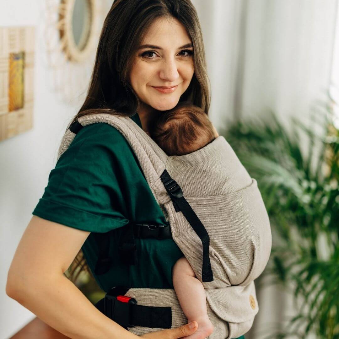 LennyLamb-LennyLight Baby Carrier - Peanut Butter (100% Cotton) - Cloth and Carry
