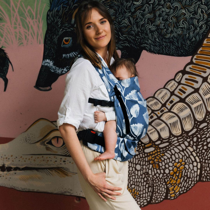 LennyLamb - LennyLight Baby Carrier - Viridiflora Royal Baby (100% Bamboo Viscose) - Cloth and Carry