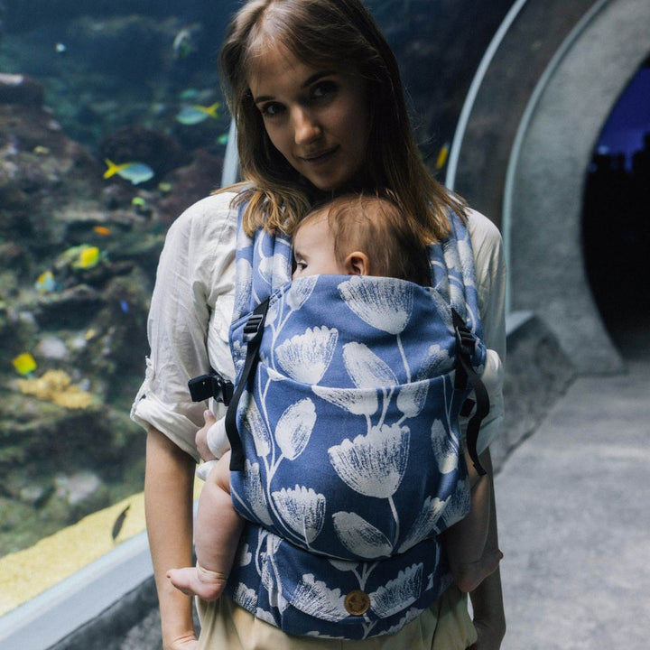 LennyLamb - LennyLight Baby Carrier - Viridiflora Royal Baby (100% Bamboo Viscose) - Cloth and Carry