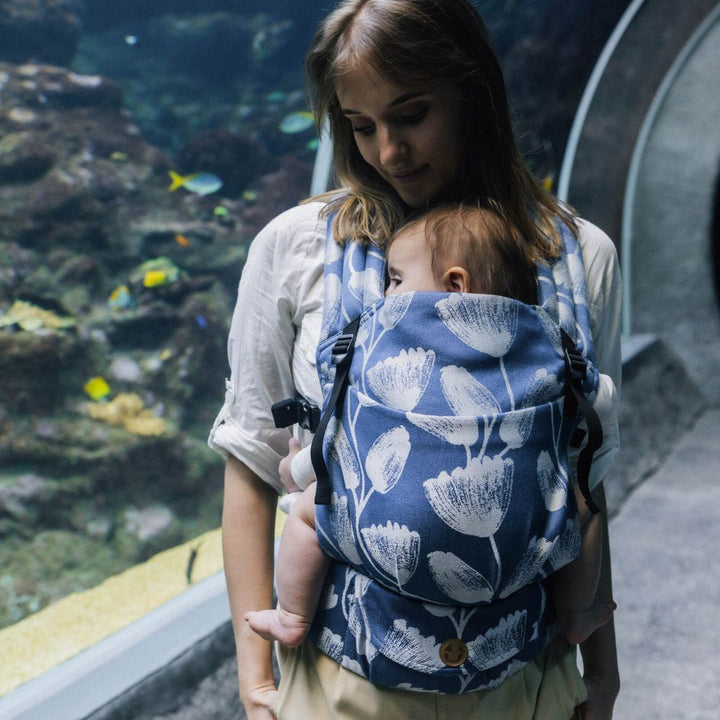 LennyLamb - LennyLight Baby Carrier - Viridiflora Royal Baby (100% Bamboo Viscose) - Cloth and Carry