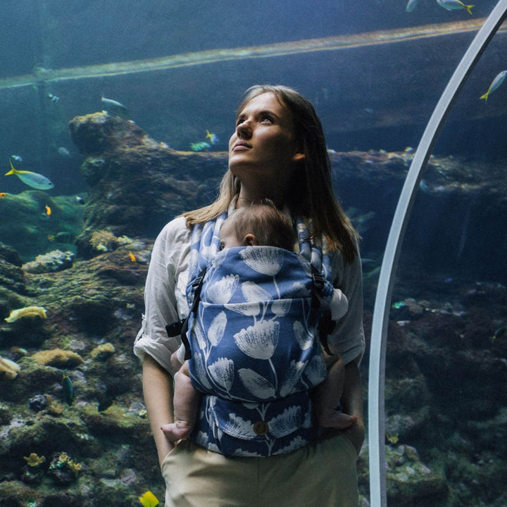 LennyLamb - LennyLight Baby Carrier - Viridiflora Royal Baby (100% Bamboo Viscose) - Cloth and Carry