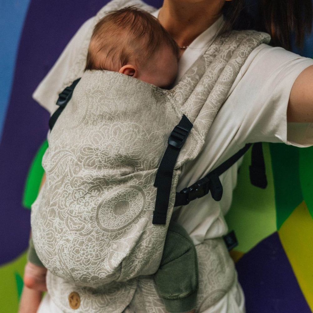 LennyLamb - LennyLight Baby Carrier - Wild Wine Path (55% Cotton, 45% Linen) - Cloth and Carry